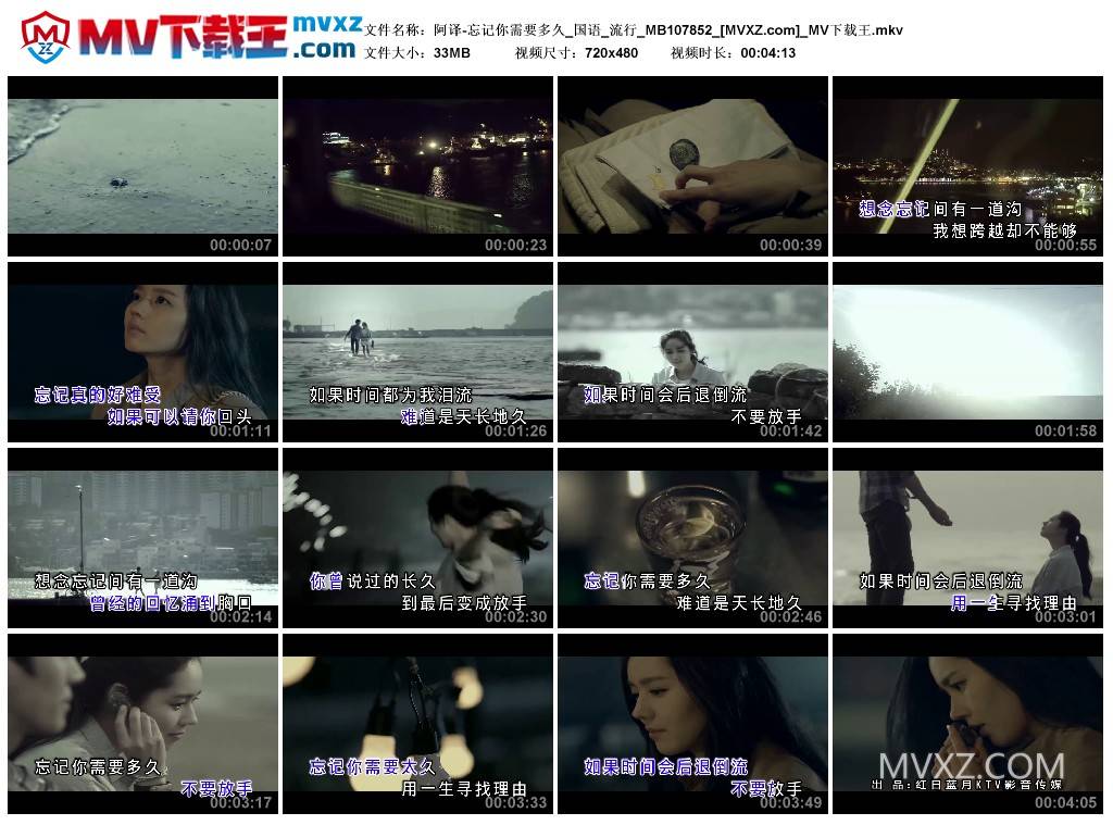 阿译-忘记你需要多久_国语_流行_MB107852